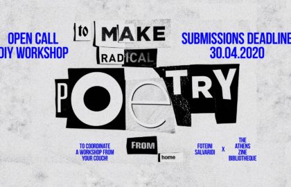 DIY workshop: To make radical poetry from home