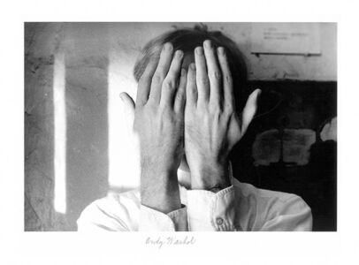 Duane Michals- Andy Warhol (hands in front of face)